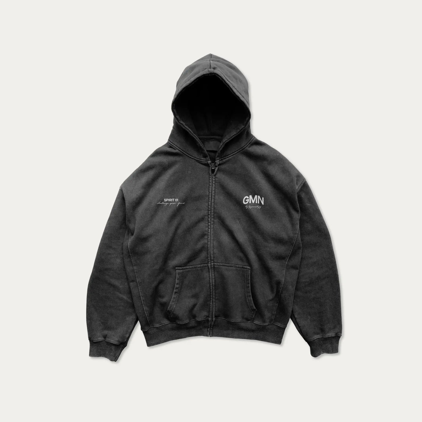 GMN Zip Hoodie Vintage Black