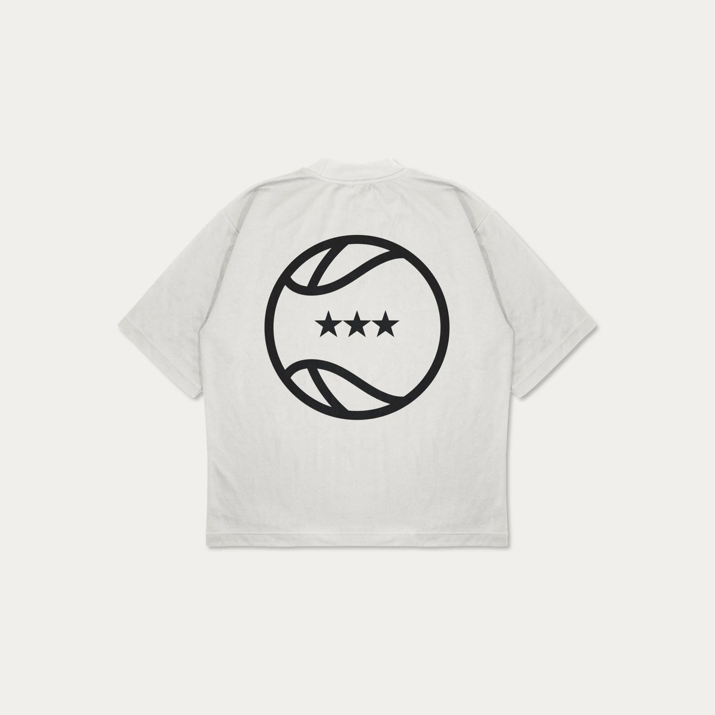 Short sleeve heavyweight jersey t-shirt in White. Slightly oversized fit with a ribbed crewneck collar. GMN graphic branding to the rear and chest.  Oversized Fit Screen Printed Short sleeves Composition: 100% Organic Cotton 240GSM Made in Portugal